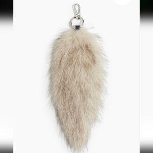 Faux Fur Bag Charm Bag charm crafted from a metal chain large, fluffy pendant